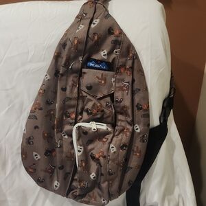 KAVU Rare Sasquatch Bigfoot Brown Sling Bag NWT